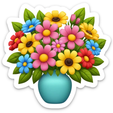 Huge flower bouquet sticker