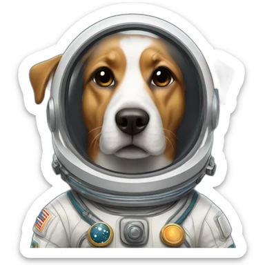 dog in a spacesuit sticker