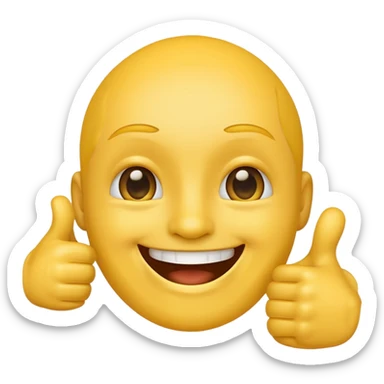 okie dokie emoji, smiling face, thumbs up sticker