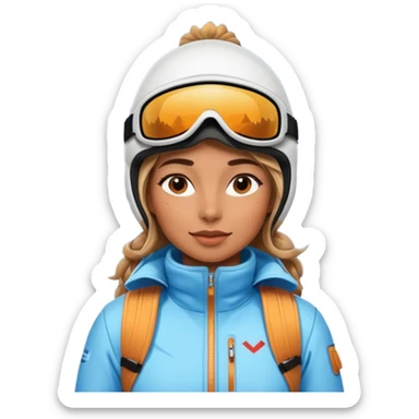 Woman Skiing, Background Matterhorn Matterhorn sticker