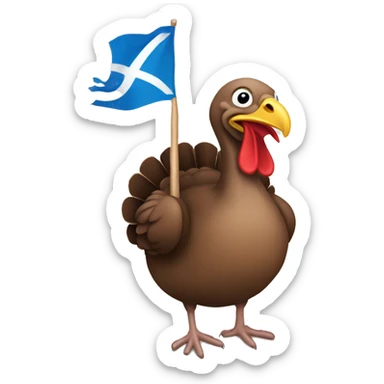 Turkey holding peta flag sticker