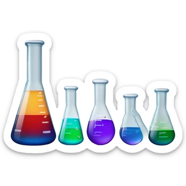 chemical flasks sticker