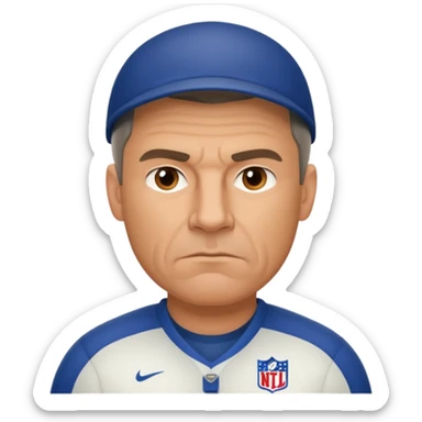 an American football coach sticker