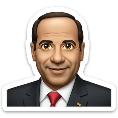 Abdel Fattah El-Sisi President of Egypt sticker