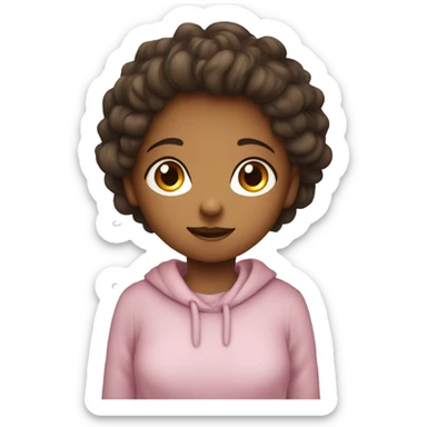 A cute girl westing a pullover with a text I love you so much Haris  sticker