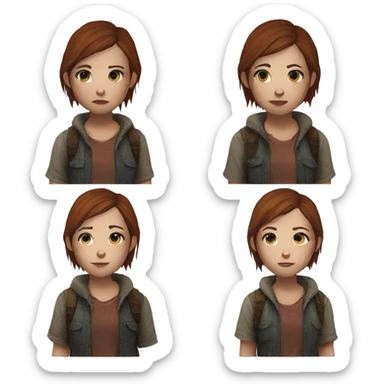 Ellie the last of us Little bit dezoom sticker