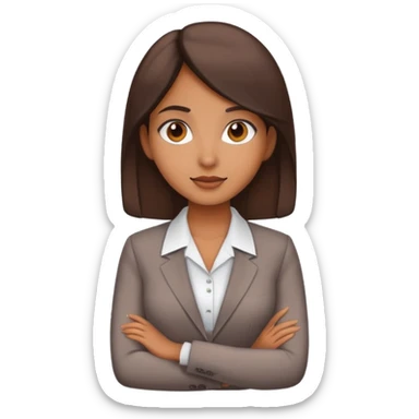 beautiful brown girl in office clothes sticker