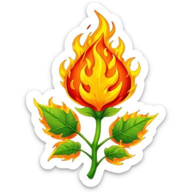 Poison ivy fireball  sticker