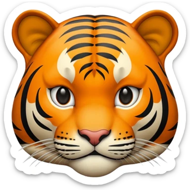 Emoji de um tigre em pe para a esquerda (tigre sem cor nenhuma todo preto) sticker