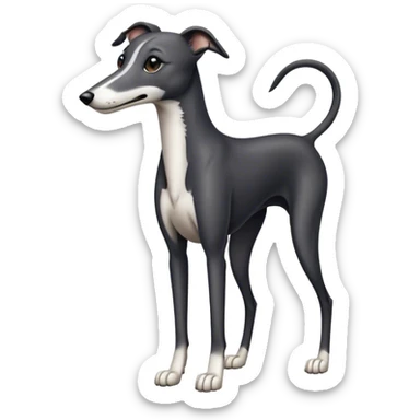 Black greyhound  sticker
