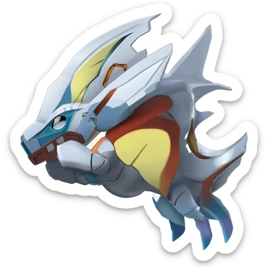 Futuristic Meloetta-Celebi-Fionbri-Protogen-Pokémon-Digimon-Fakémon-fusion-hybrid-creature sticker