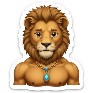 lion with a human neck (photo must be cropped to the middle of the neck) sticker