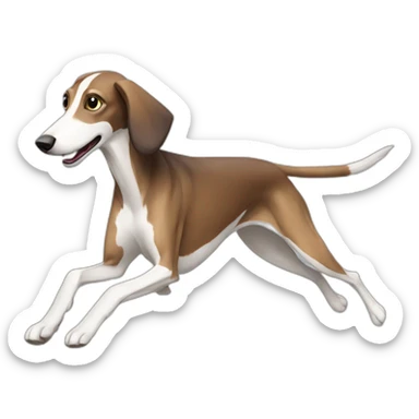 running Saluki sticker