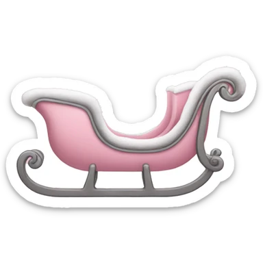 light pink sleigh sticker