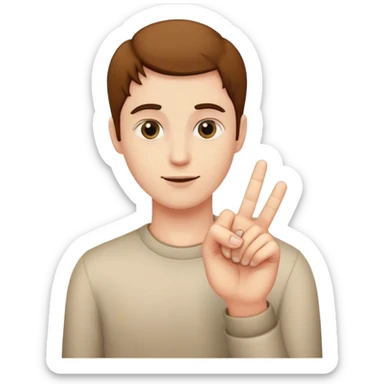 put a finger in hand sticker