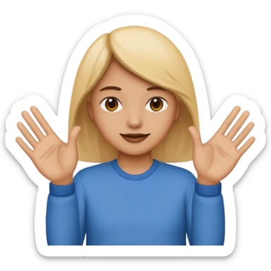 replace the ice cream with the numbers 6 and 7 holding his hands doing this emoji 🫴 and the left is the same emoji but flipped sideways then make the emojis 6️⃣7️⃣ go in each so six gos in the left hand and seven goes in the right hand sticker