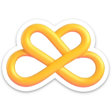 cute and shiny infinity sign emoji, 1:1 ratio sticker