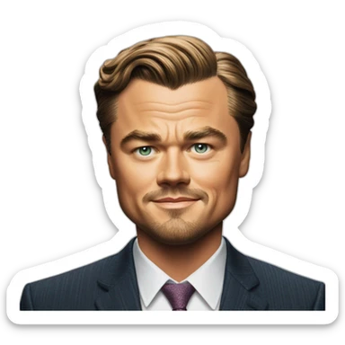Leonardo DiCaprio in 'The Wolf of Wall Street' during the 'Sell Me This Pen' scene sticker