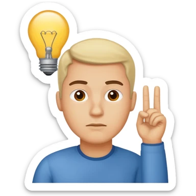 ligth man had an idea sticker