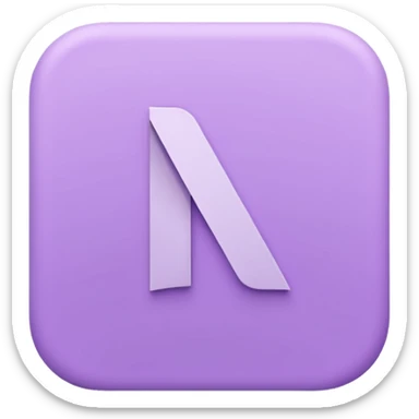 Netflix aesthetic "N" logo in pastel purple sticker