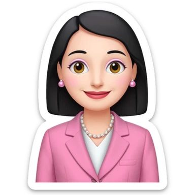 pingu mother wearing the pink chanel suit the Jackie kenddy wore sticker