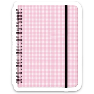 Cute  journal cover, pastel pink gingham pattern
Handwritten feminine typography, soft aesthetic, cozy girl vibe
Clean product mockup, minimal shadows, lifestyle stationery style sticker