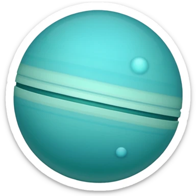planet uranus emoji which is copayable with rings like saturn but vertical 90 you know right sticker