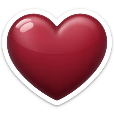 Maroon colour love emoji sticker