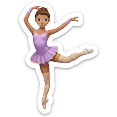 Ballet dancer in over the knee socks and brown hair sticker