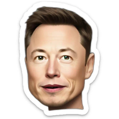 Elon musk riding in a Tesla cyber truck  sticker