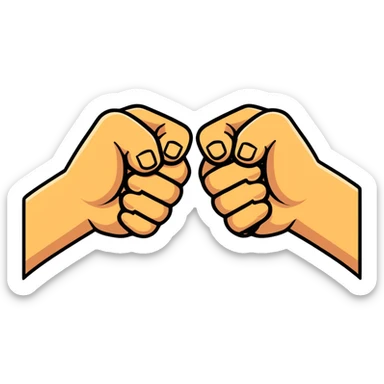 fist bump sticker