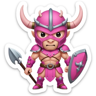 Pink Viking Warrior Ant with armor sticker
