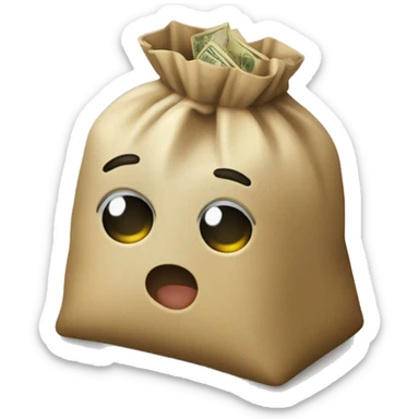 Ladron llevando una bolsa de dinero  sticker