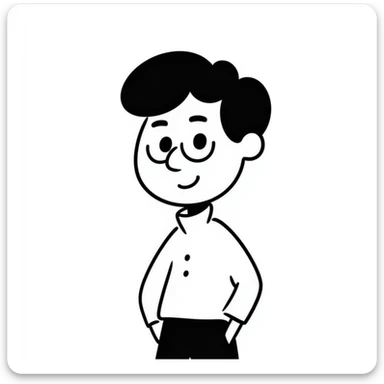 side eye doodle style hand drawn sticker