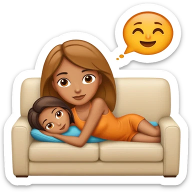 woman laying on a couch sticker