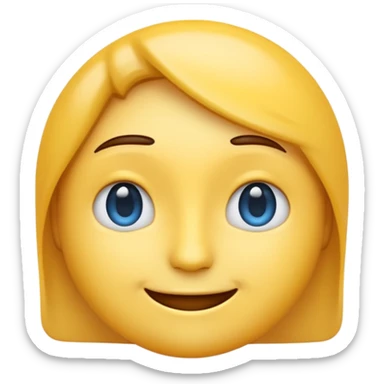 emoji representing a mood shift, face with a gradient from blue (sad) to yellow (happy) sticker