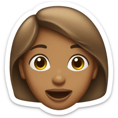 Light Brown girl sticking out her tongue to tease her friend sticker