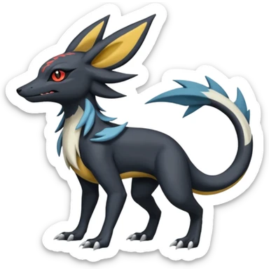 Salandit-Nargacuga-Umbreon-Silvally-fusion (full body) sticker