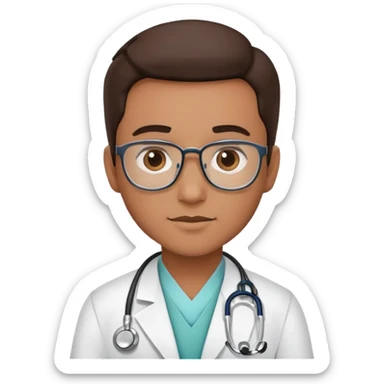 doctor with stethoscope sticker