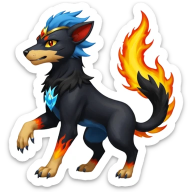 Houndoom-Luxray-fusion (full body) sticker