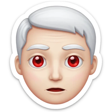 Crea un emoji kn la vibra de un drogado haz la wuea k te pido ph wn oe la cara normal noma blanca kn los ojos rojos y k estén hachicados igual k los chinos  sticker