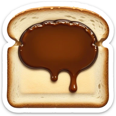 slice of bread with with a squeeze of vegemite sauce on top sticker
