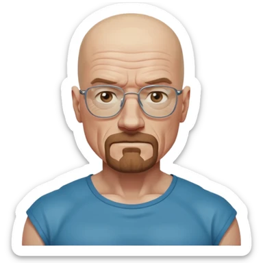 Walter white with a six pack sticker