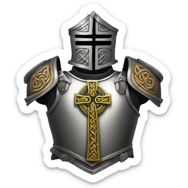 torso armor with celtic cross sticker