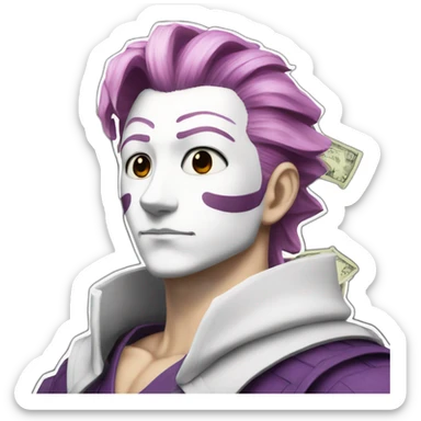 hisoka money sticker