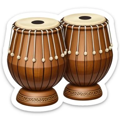 Indian tabla two small sticker