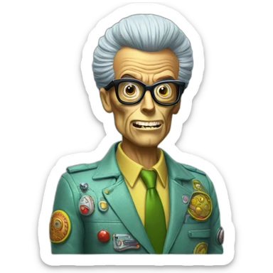 Mars Attacks wearing glasses sticker
