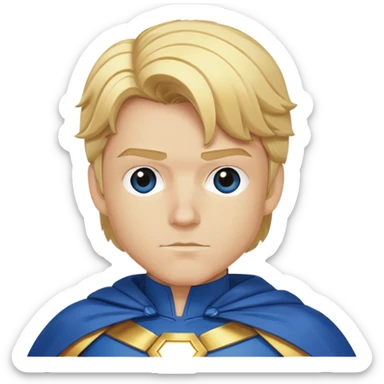 Marvel superhero Sentry with blonde hair in blue and gold costume with cape sticker