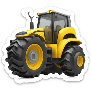 suspension springs leverage yellow tractor wheel sticker