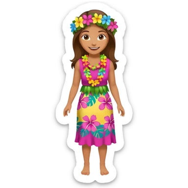 MUJER CUERPO COMPLETO HAWAI sticker